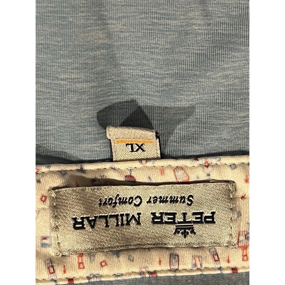 Peter Millar Summer Comfort Xl Polo Golf Shirt Blue - Picture 4 of 4